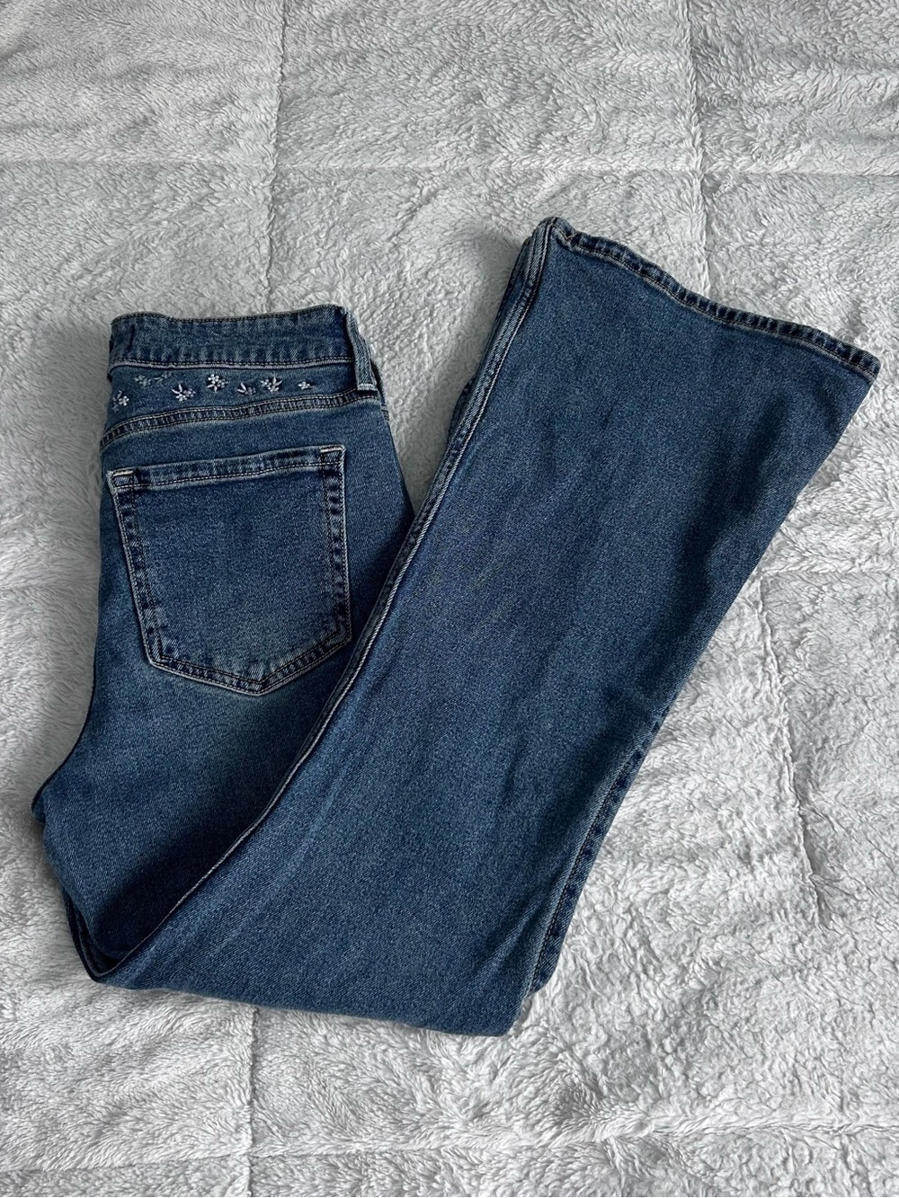Hollister High Rise Flare Classic Women's Dark Blue Denim Jeans Size 10R/W30